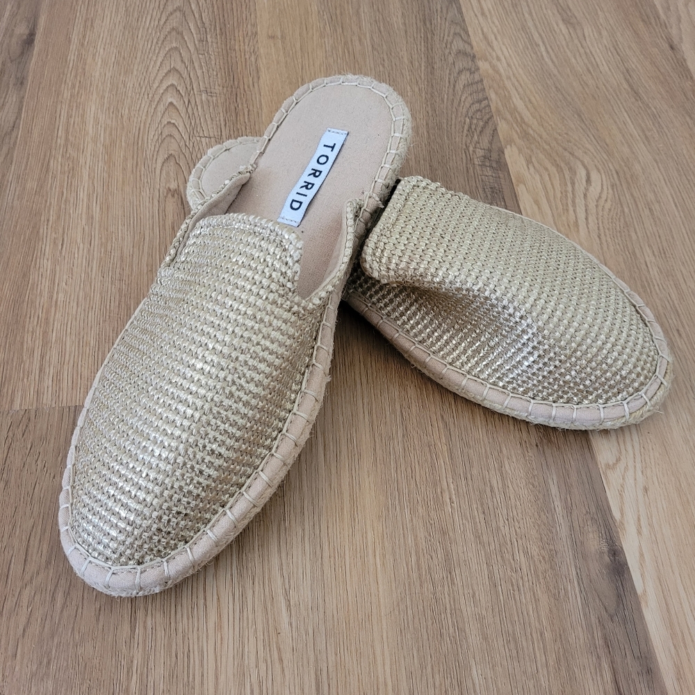 Torrid Gold Slip-On Espadrille Mule